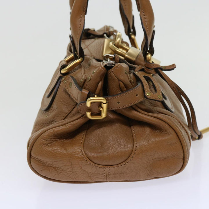Chloe Paddington Hand Bag Leather Brown 01 09 51 5191 bs10726