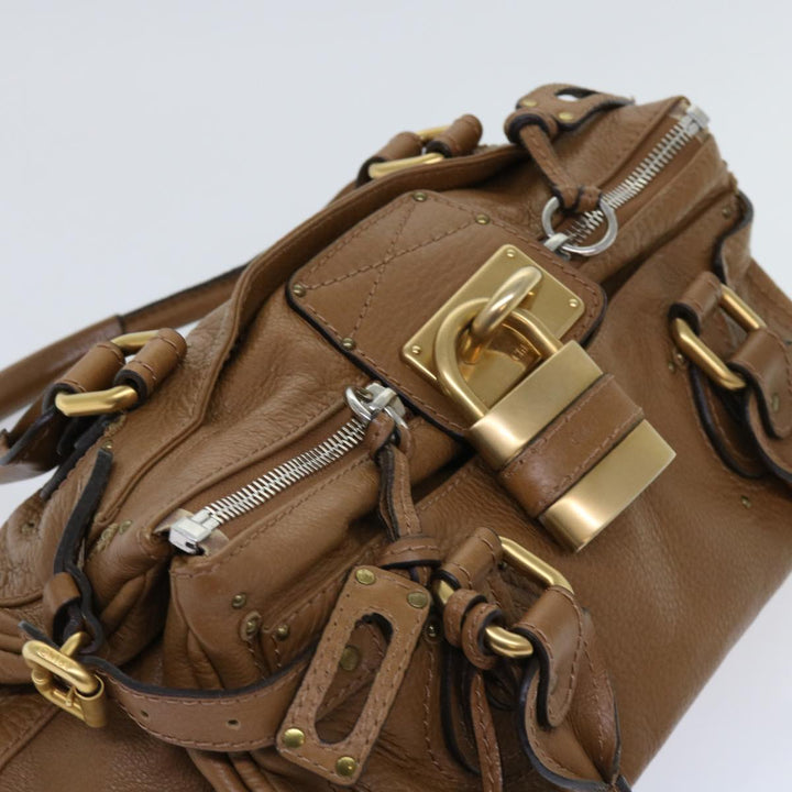 Chloe Paddington Hand Bag Leather Brown 01 09 51 5191 bs10726