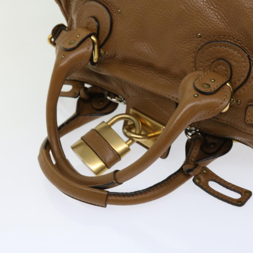 Chloe Paddington Hand Bag Leather Brown 01 09 51 5191 bs10726