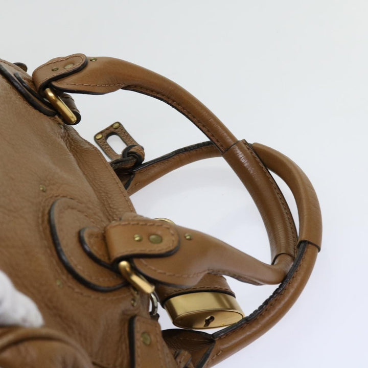 Chloe Paddington Hand Bag Leather Brown 01 09 51 5191 bs10726