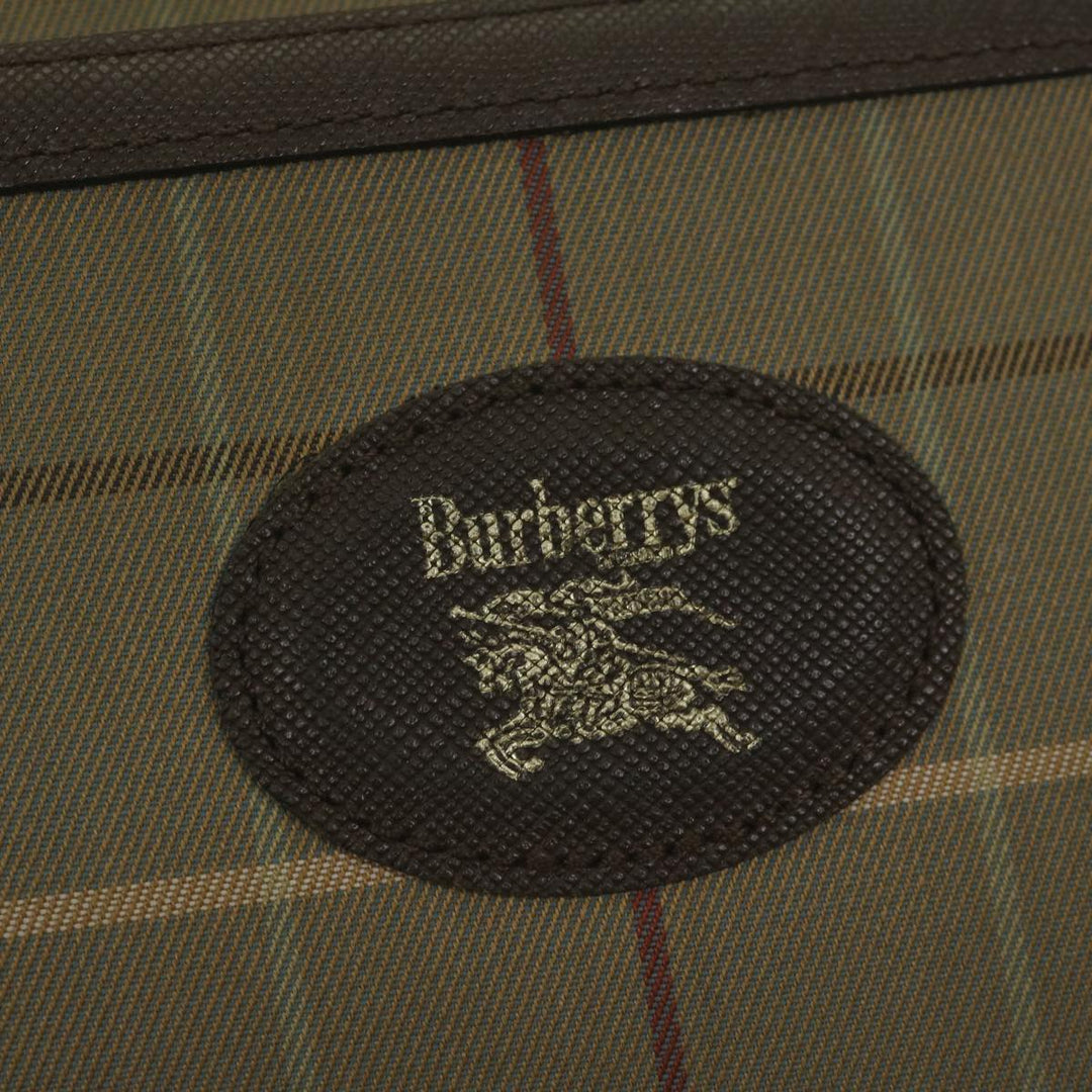 BURBERRYSs Nova Check Clutch Bag Nylon Canvas Brown Auth bs10776