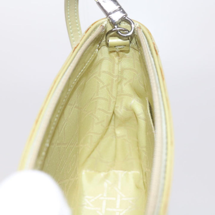 CHRISTIAN Top quality Dior Shoulder Bag Patent leather Beige Auth bs10786