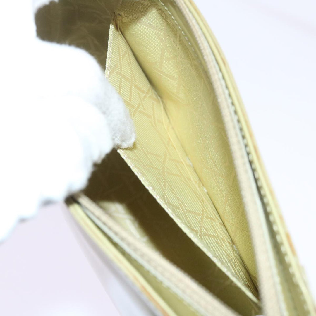CHRISTIAN Top quality Dior Shoulder Bag Patent leather Beige Auth bs10786