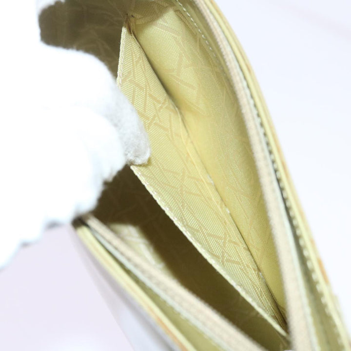 CHRISTIAN Top quality Dior Shoulder Bag Patent leather Beige Auth bs10786