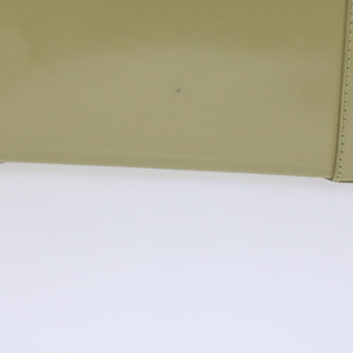 CHRISTIAN Top quality Dior Shoulder Bag Patent leather Beige Auth bs10786