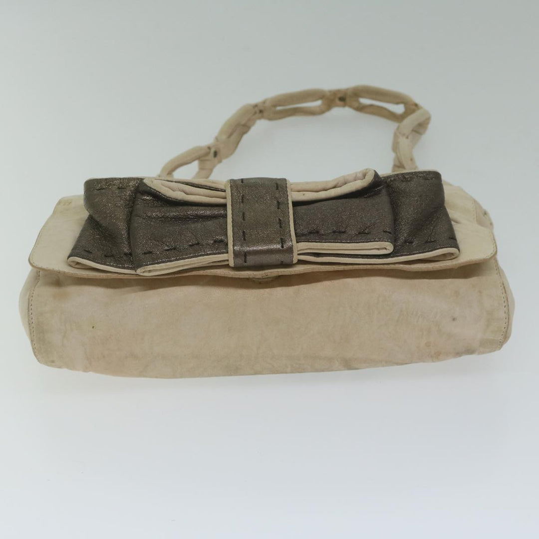 Chloe Shoulder Bag Leather Beige 175-BM-0107 bs10806