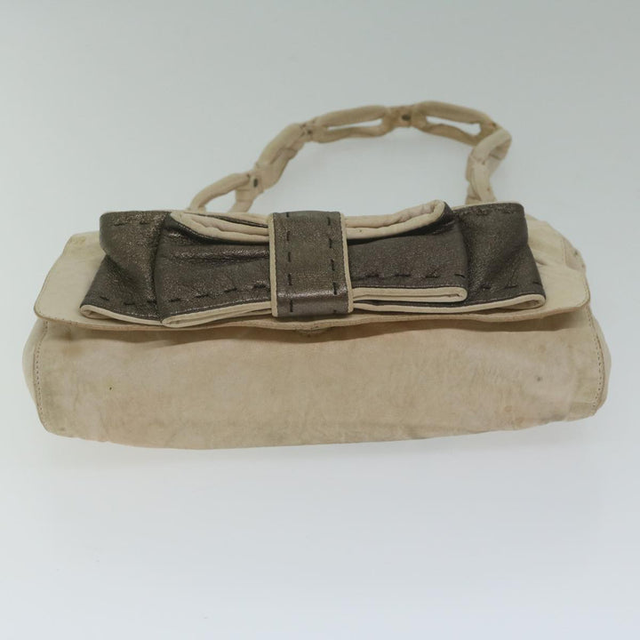 Chloe Shoulder Bag Leather Beige 175-BM-0107 bs10806