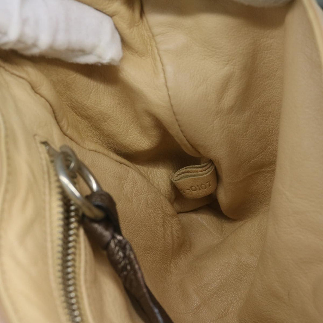 Chloe Shoulder Bag Leather Beige 175-BM-0107 bs10806