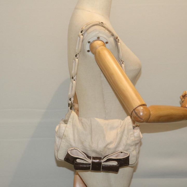 Chloe Shoulder Bag Leather Beige 175-BM-0107 bs10806