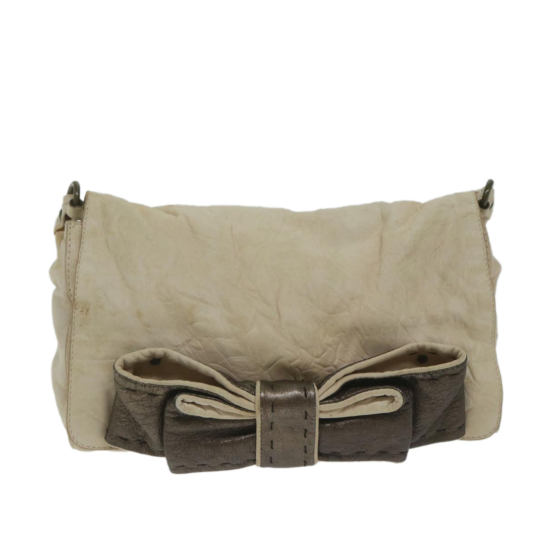 Chloe Shoulder Bag Leather Beige 175-BM-0107 bs10806
