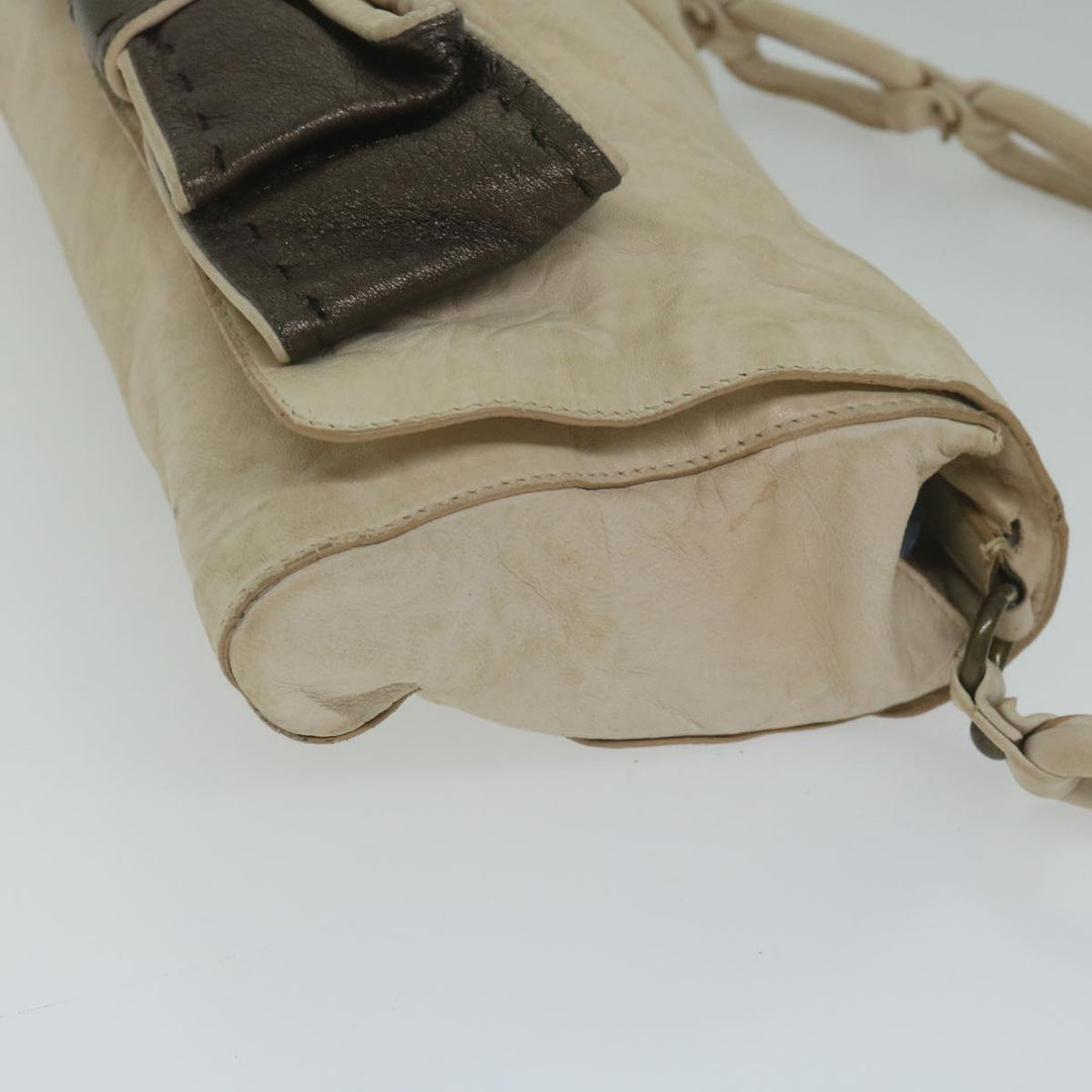 Chloe Shoulder Bag Leather Beige 175-BM-0107 bs10806