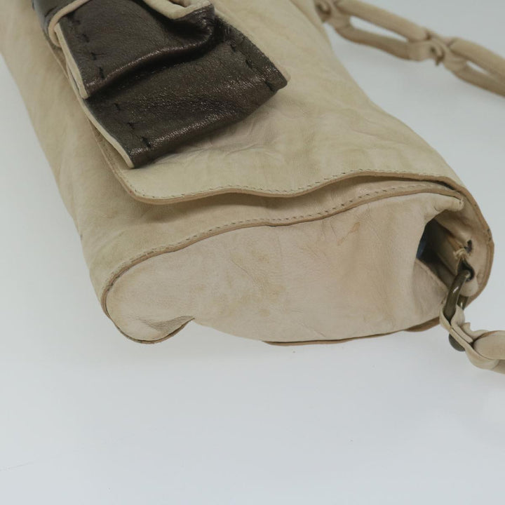 Chloe Shoulder Bag Leather Beige 175-BM-0107 bs10806