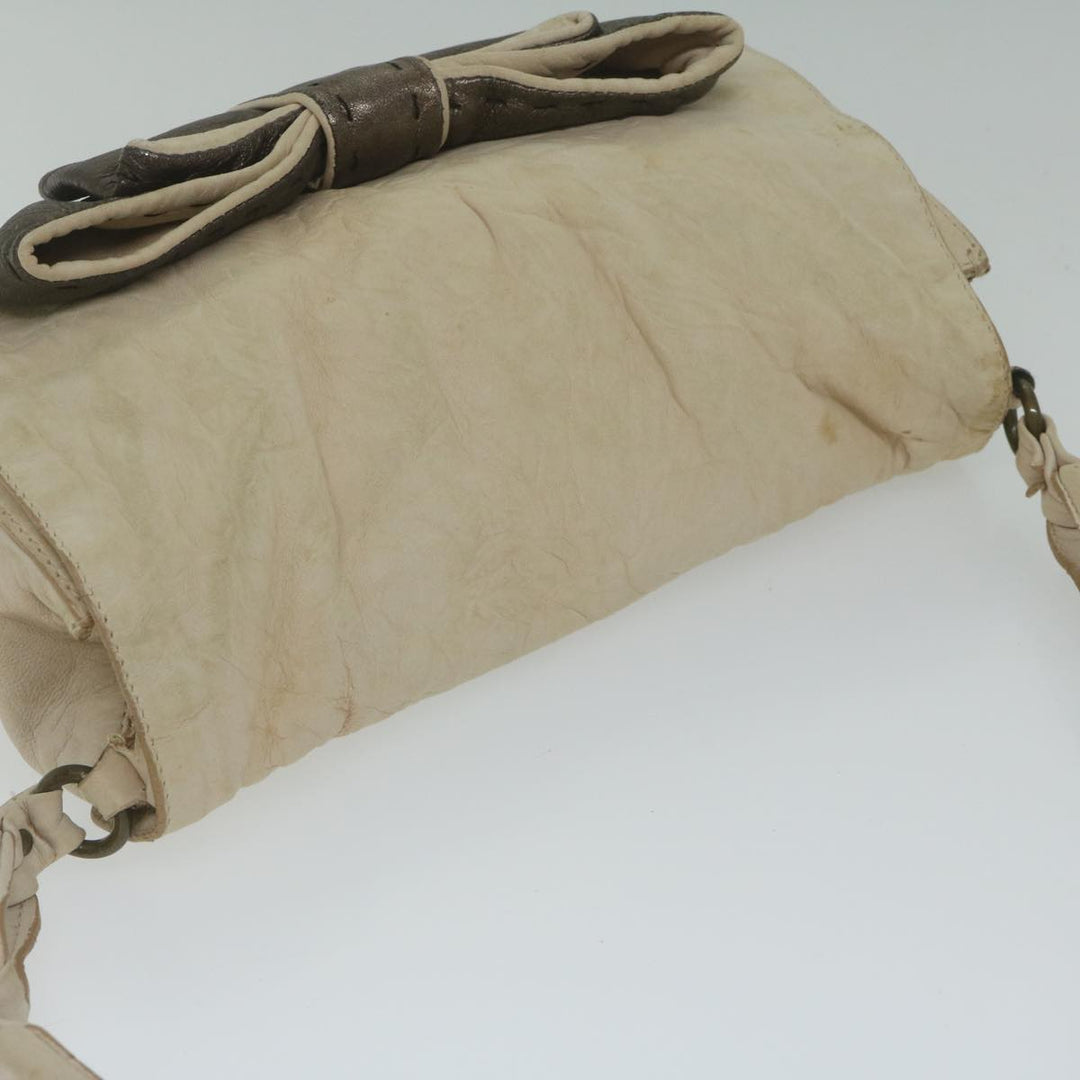 Chloe Shoulder Bag Leather Beige 175-BM-0107 bs10806