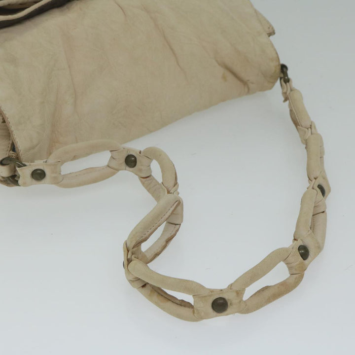 Chloe Shoulder Bag Leather Beige 175-BM-0107 bs10806