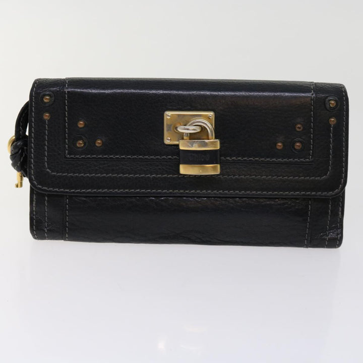Chloe Wallet Leather 3Set Black Gray bs10807