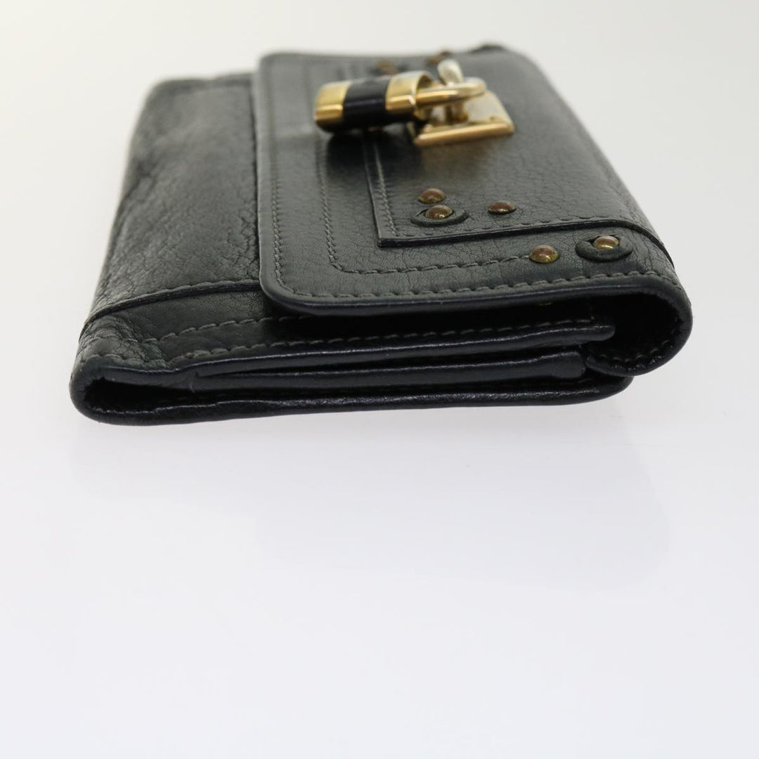 Chloe Wallet Leather 3Set Black Gray bs10807