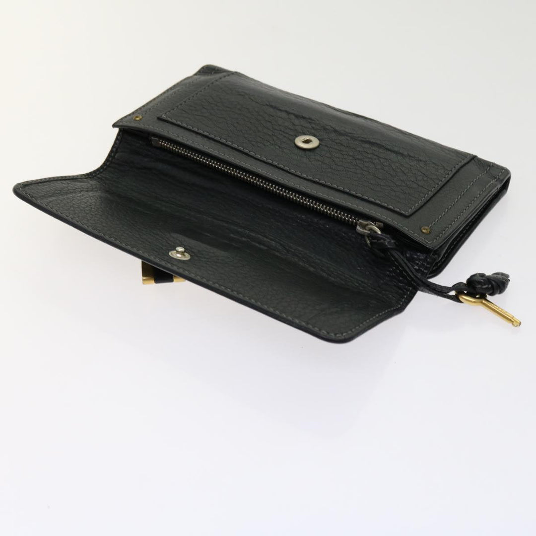 Chloe Wallet Leather 3Set Black Gray bs10807