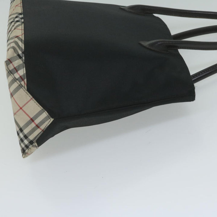Burberry Blue Label Tote Bag Nylon Black Auth bs10845