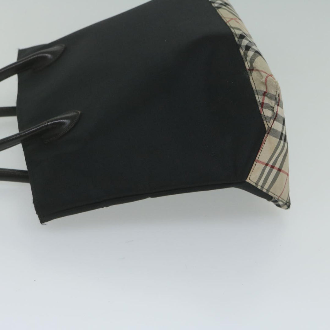 Burberry Blue Label Tote Bag Nylon Black Auth bs10845