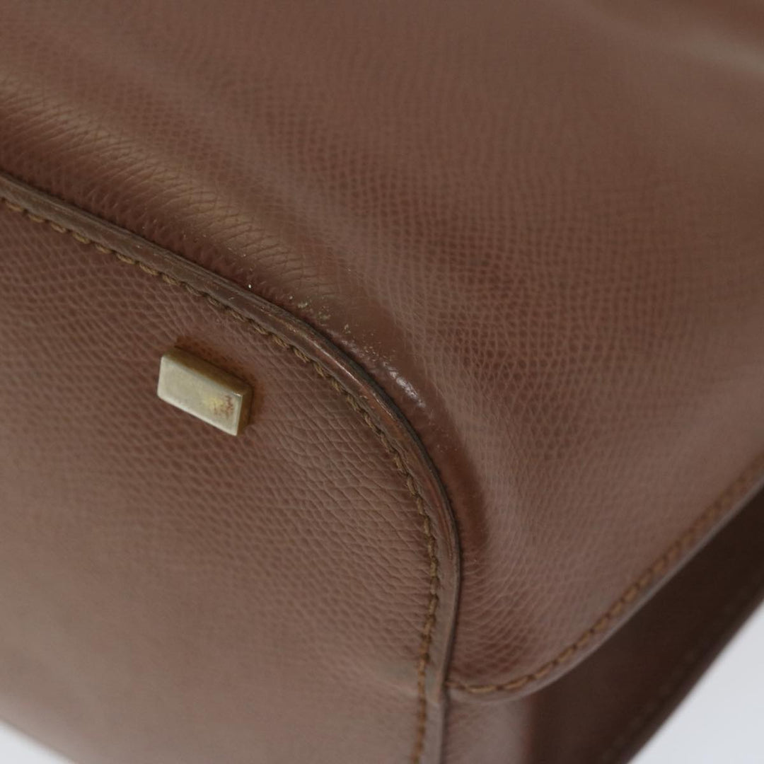 Celine Hand Bag Leather Brown Auth bs11000