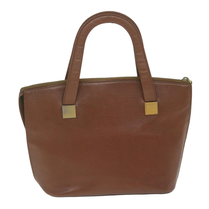 Celine Hand Bag Leather Brown Auth bs11000