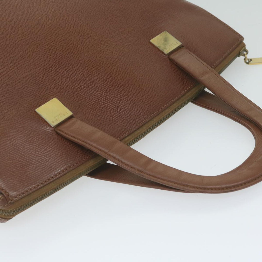 Celine Hand Bag Leather Brown Auth bs11000