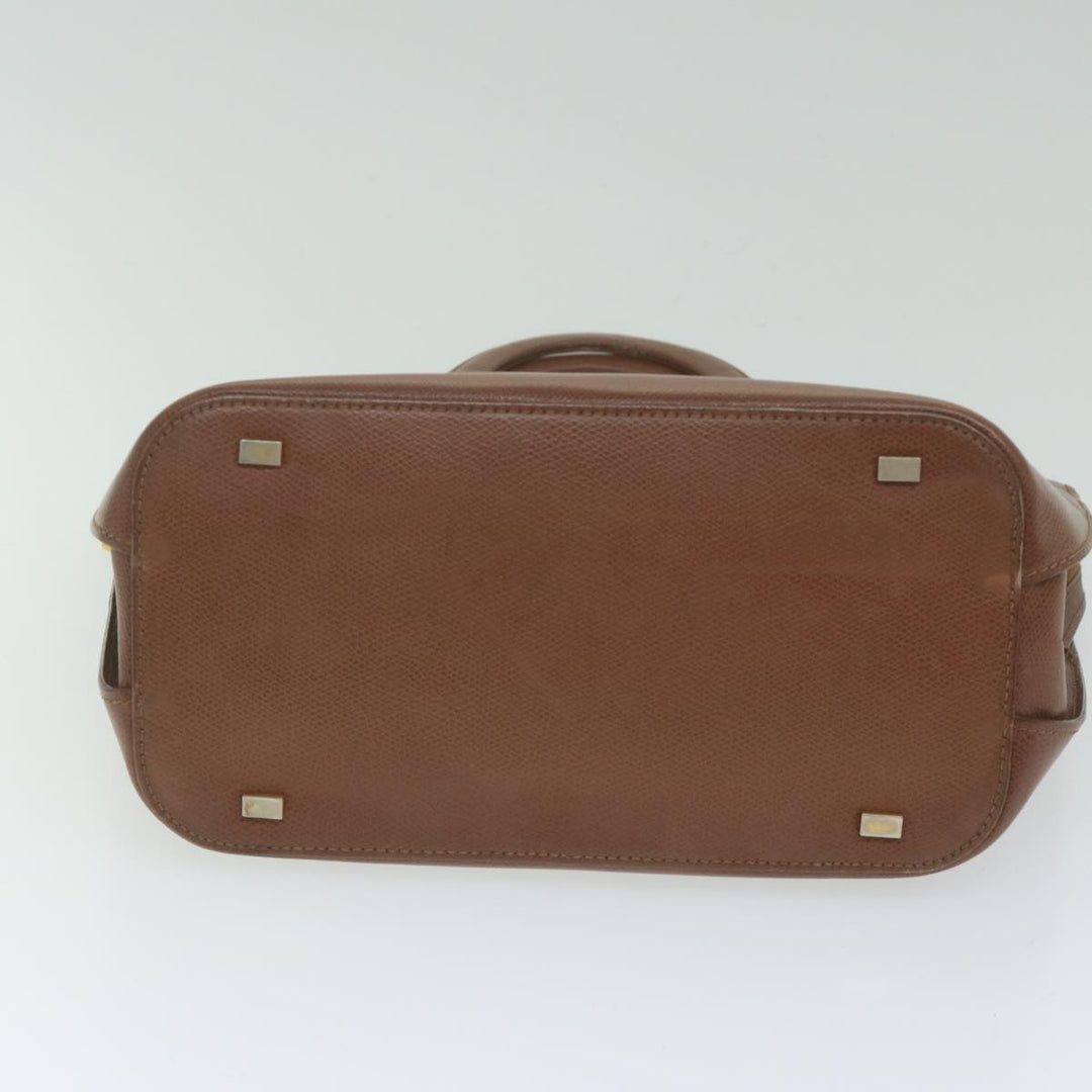 Celine Hand Bag Leather Brown Auth bs11000