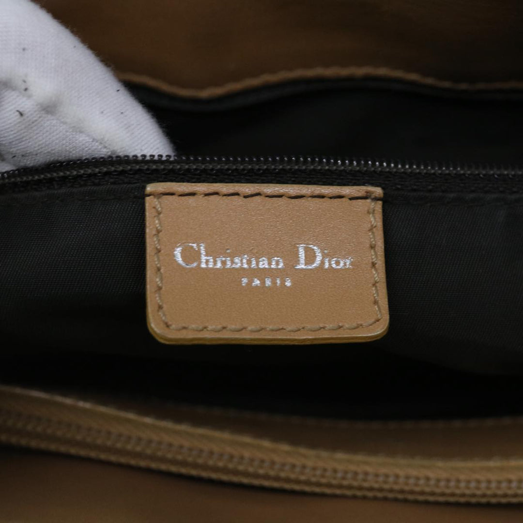 CHRISTIAN Dior Trotter Canvas Tote Bag Brown Auth bs11002