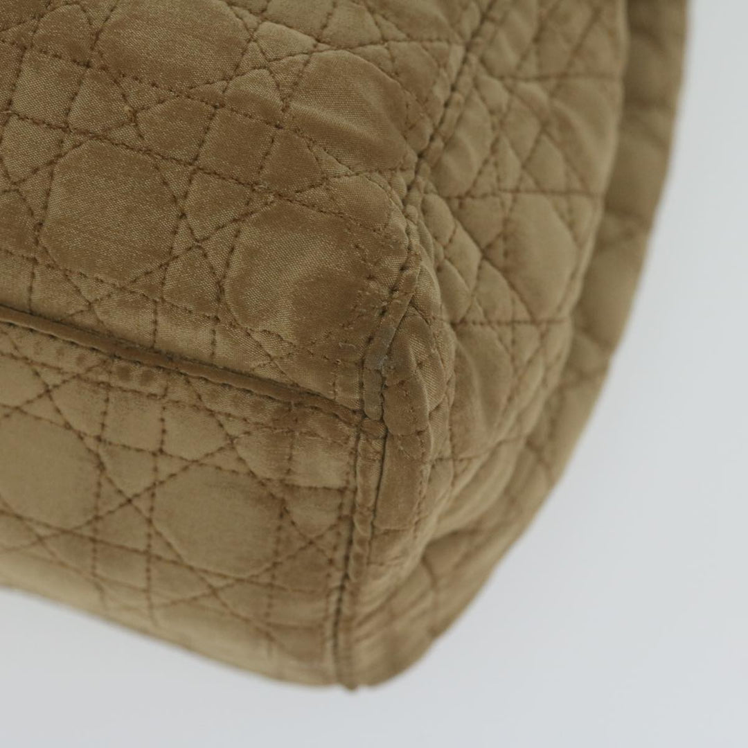 CHRISTIAN Dior Hand Bag Nylon Brown Auth bs11014