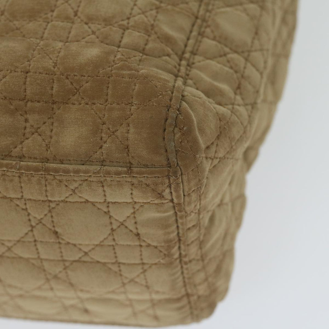 CHRISTIAN Dior Hand Bag Nylon Brown Auth bs11014