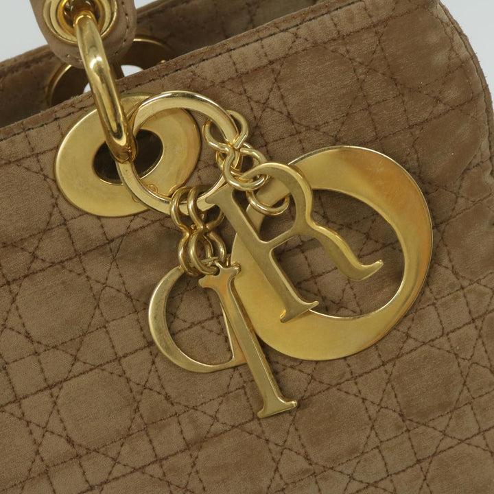 CHRISTIAN Dior Hand Bag Nylon Brown Auth bs11014