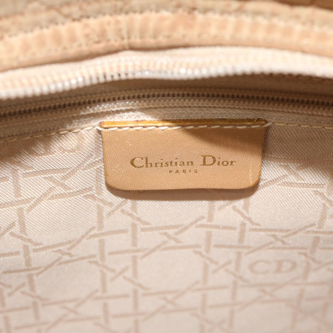 CHRISTIAN Dior Hand Bag Nylon Brown Auth bs11014