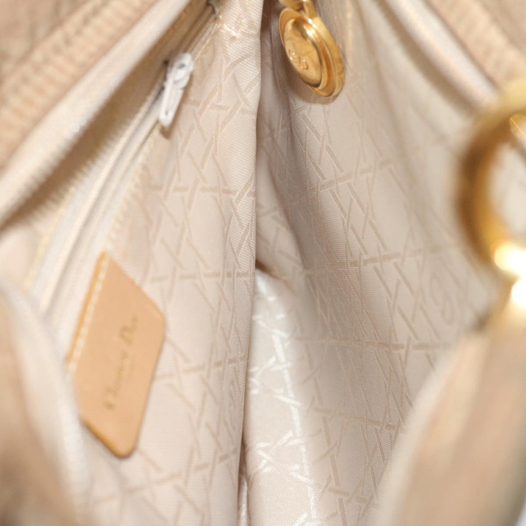 CHRISTIAN Dior Hand Bag Nylon Brown Auth bs11014