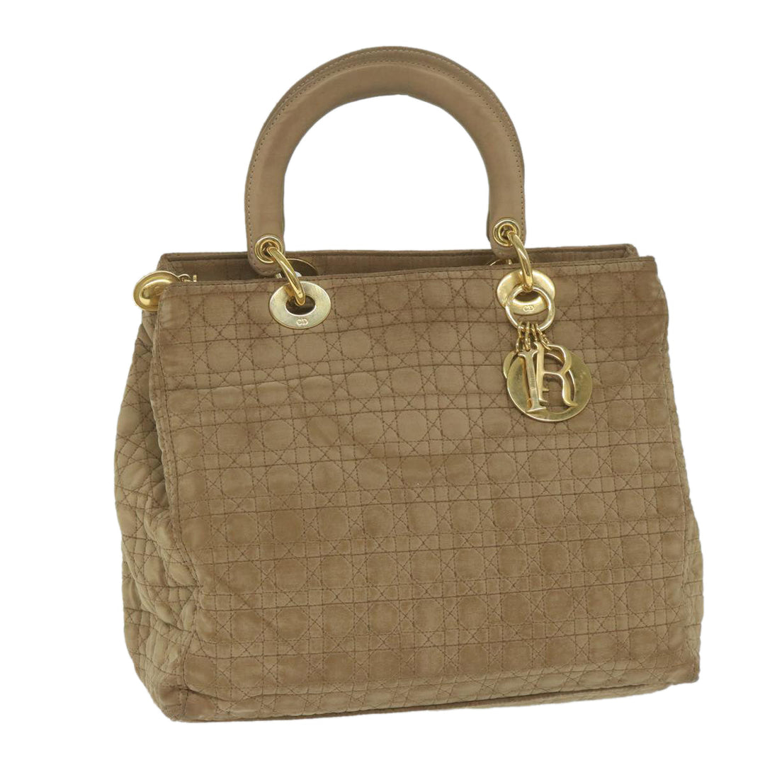 CHRISTIAN Dior Hand Bag Nylon Brown Auth bs11014