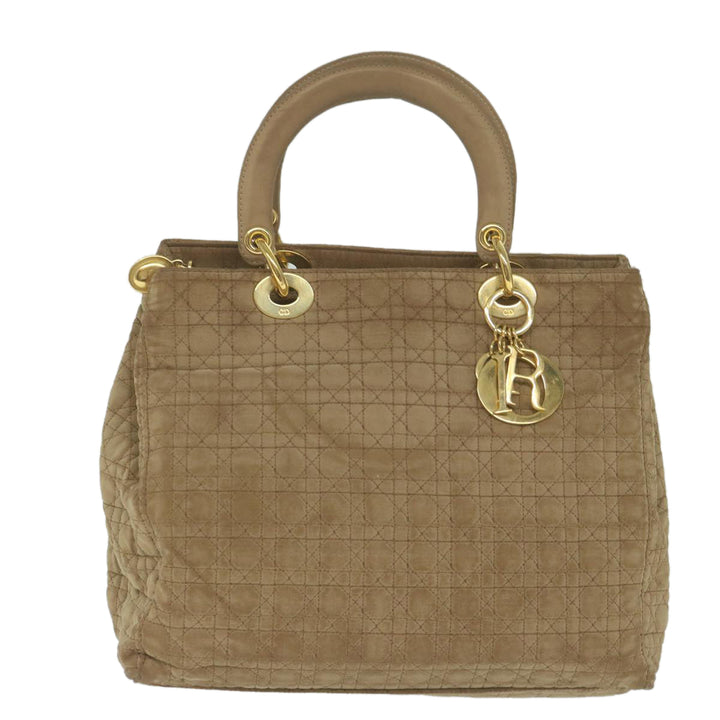 CHRISTIAN Dior Hand Bag Nylon Brown Auth bs11014