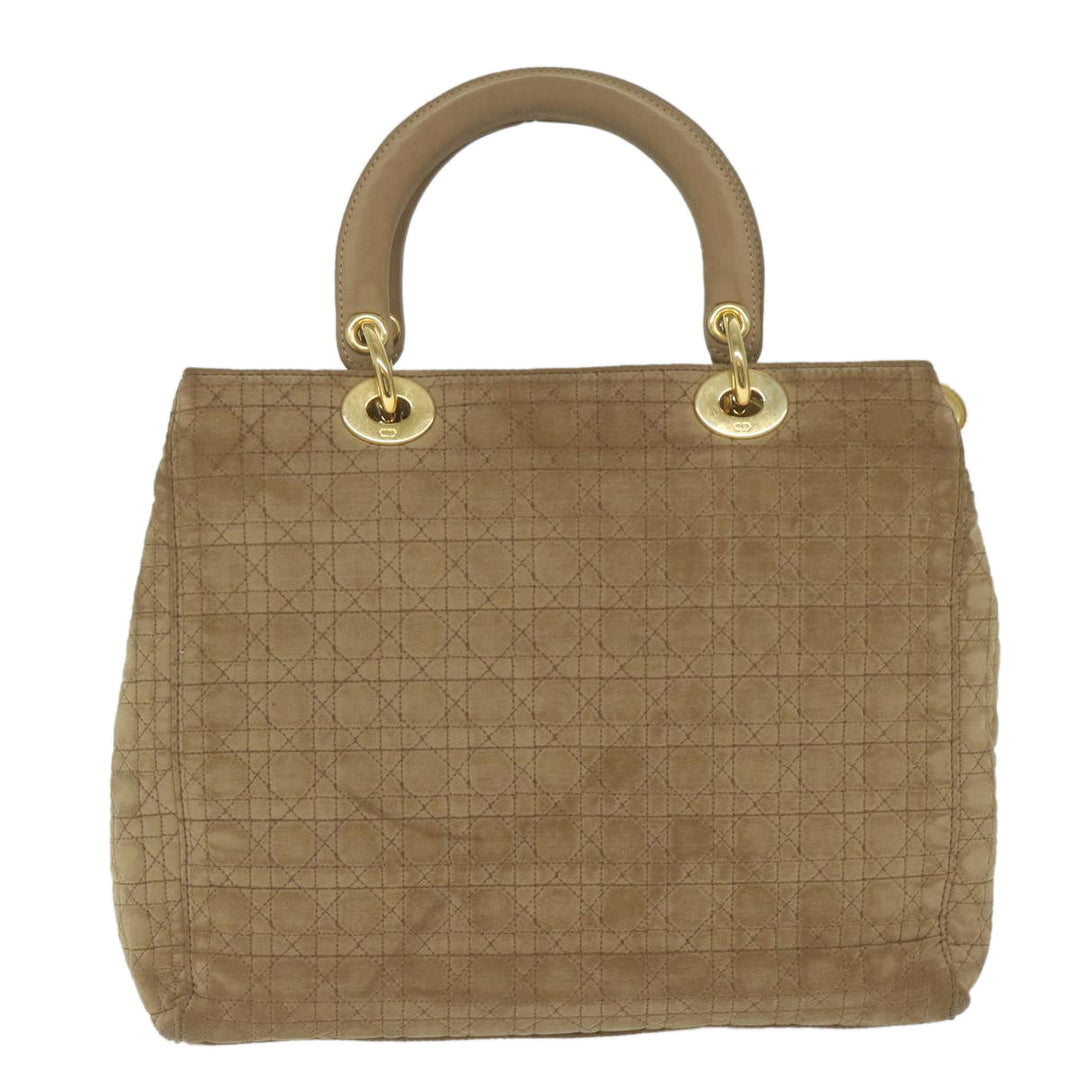 CHRISTIAN Dior Hand Bag Nylon Brown Auth bs11014