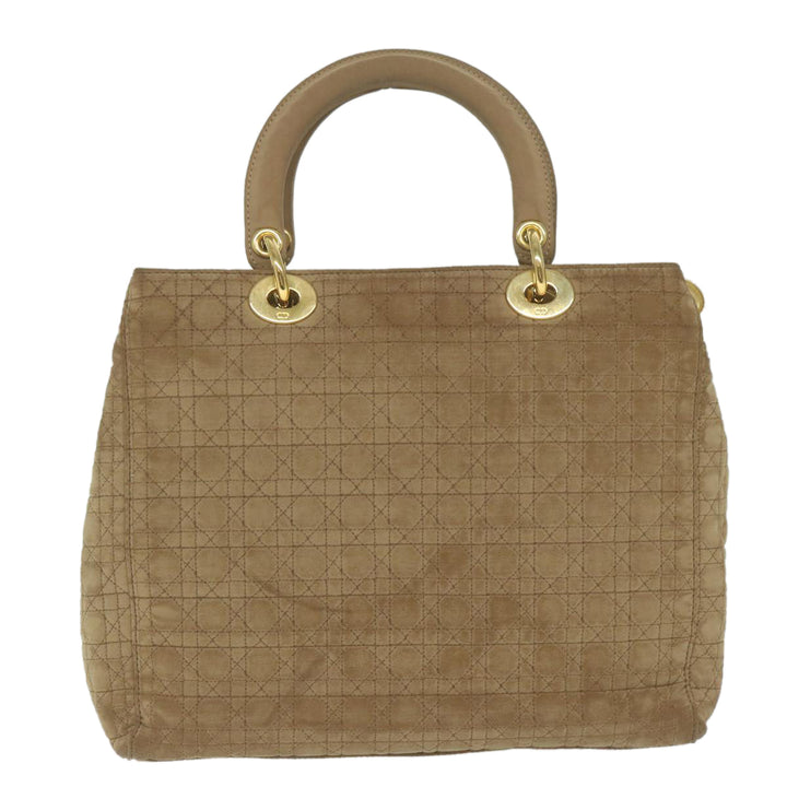 CHRISTIAN Dior Hand Bag Nylon Brown Auth bs11014