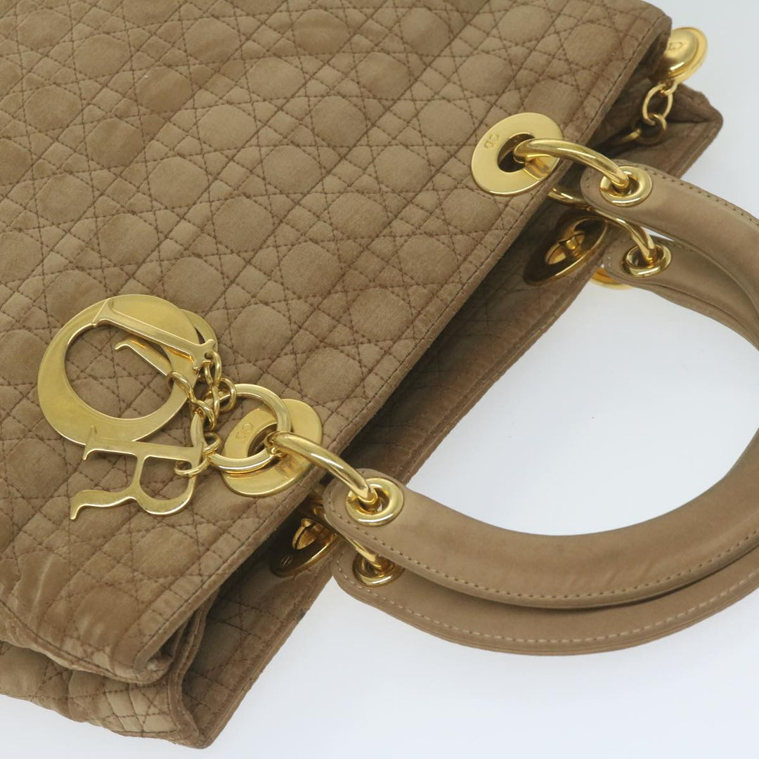 CHRISTIAN Dior Hand Bag Nylon Brown Auth bs11014