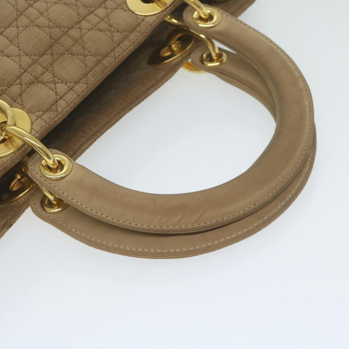 CHRISTIAN Dior Hand Bag Nylon Brown Auth bs11014