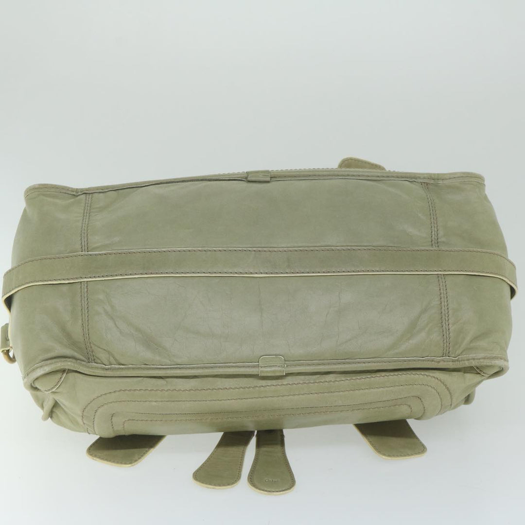 Chloe Hand Bag Leather Green bs11020