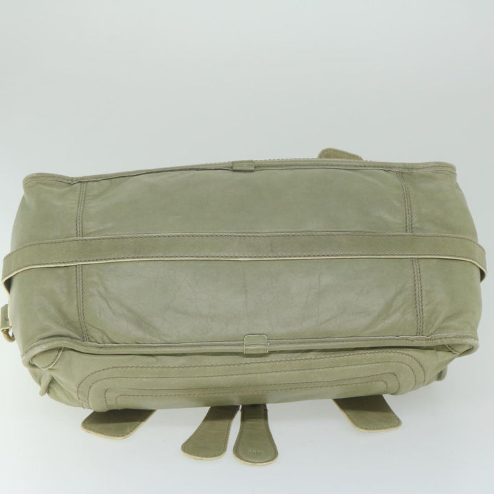 Chloe Hand Bag Leather Green bs11020