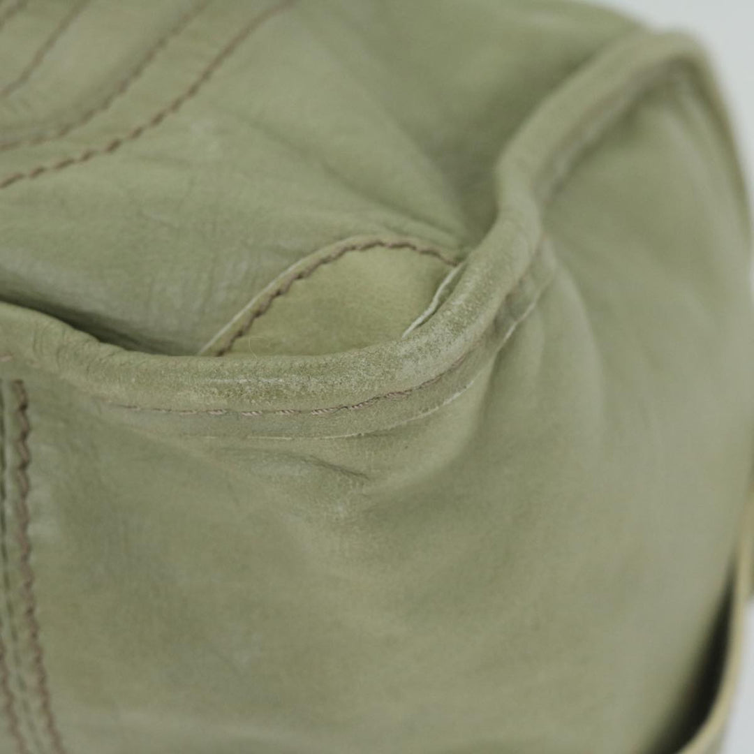 Chloe Hand Bag Leather Green bs11020