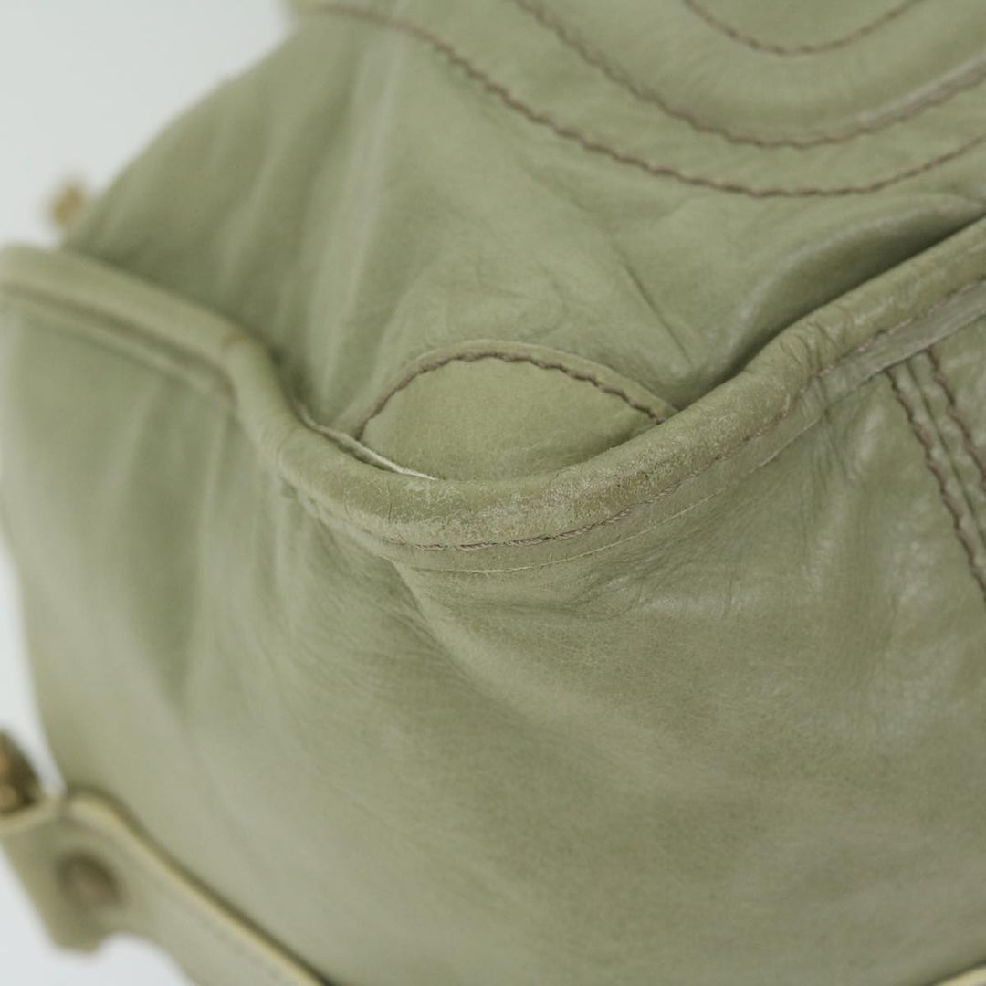 Chloe Hand Bag Leather Green bs11020