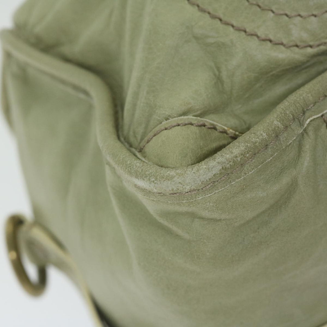Chloe Hand Bag Leather Green bs11020