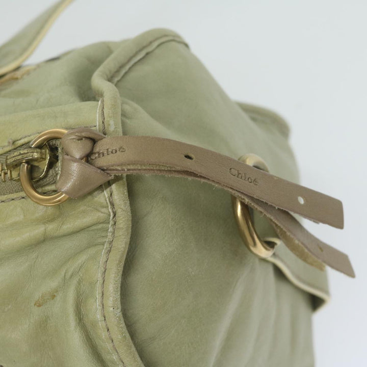 Chloe Hand Bag Leather Green bs11020