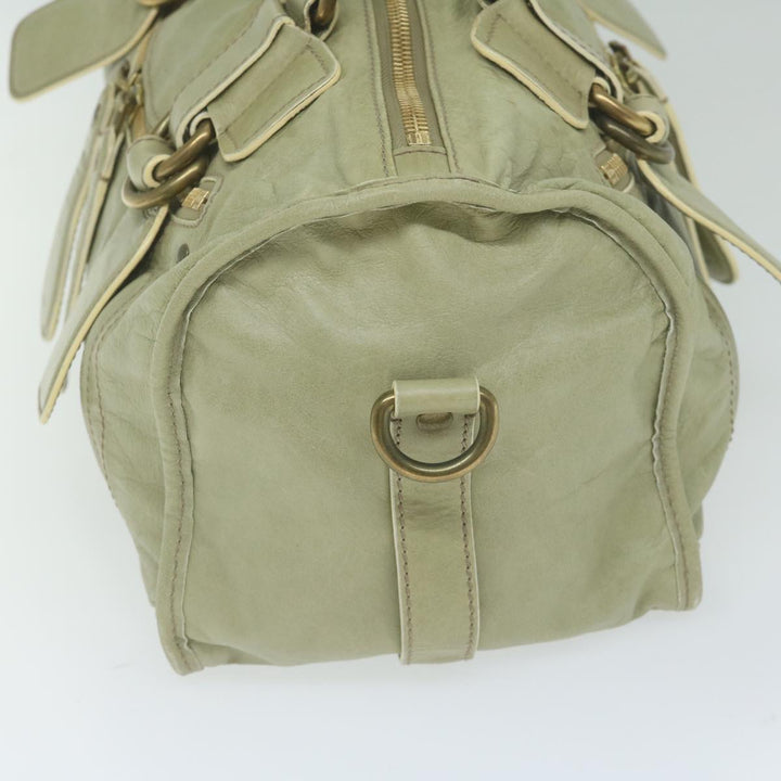 Chloe Hand Bag Leather Green bs11020