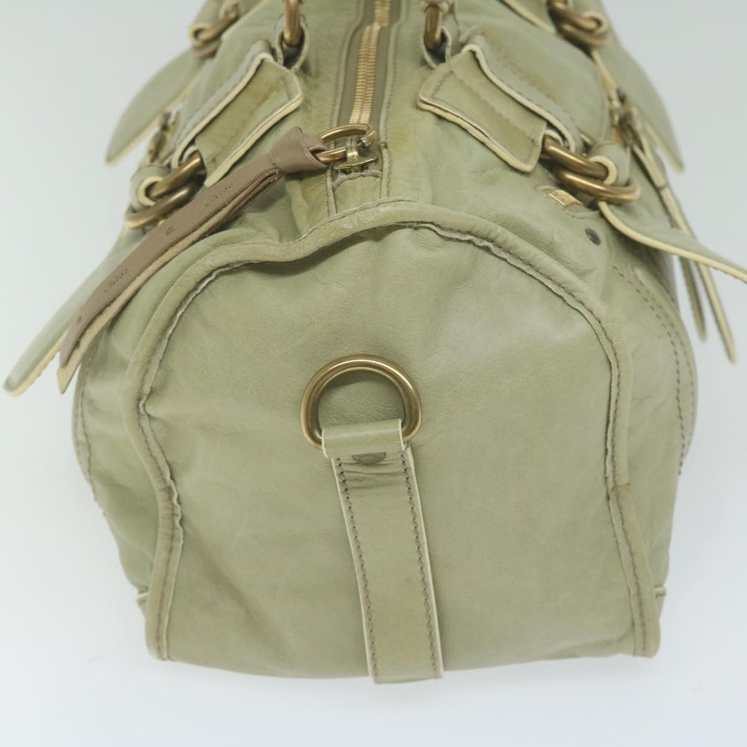 Chloe Hand Bag Leather Green bs11020