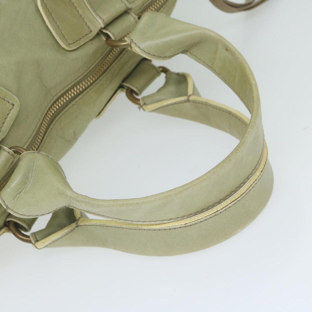 Chloe Hand Bag Leather Green bs11020