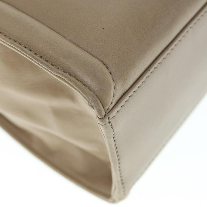 Top Quality Balenciaga Hand Bag Leather Beige Auth bs11037