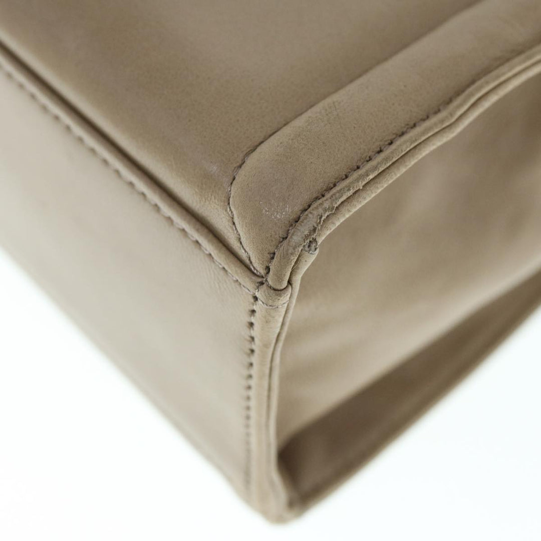 Top Quality Balenciaga Hand Bag Leather Beige Auth bs11037